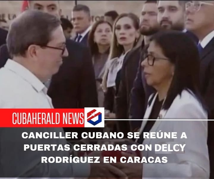 Canciller cubano se reúne a puertas cerradas con Delcy Rodríguez en Caracas