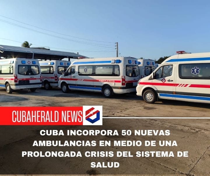 Cuba incorpora 50 nuevas ambulancias en medio de una prolongada crisis del sistema de salud