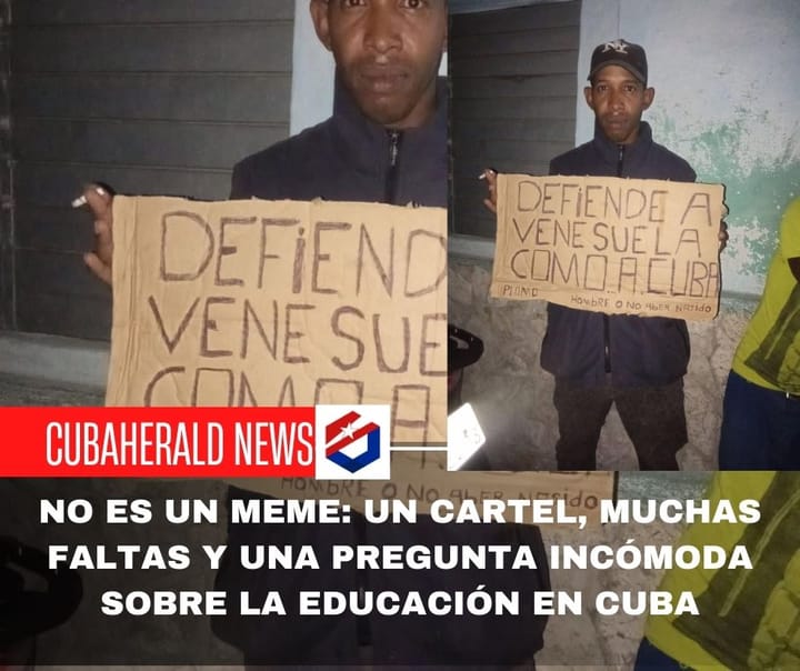 No es un meme: un cartel, muchas faltas y una pregunta incómoda sobre la educación en Cuba