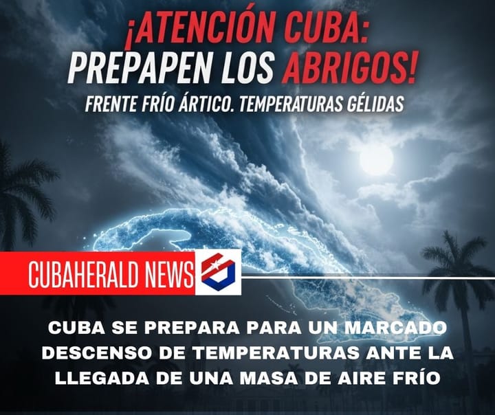 Cuba se prepara para un marcado descenso de temperaturas ante la llegada de una masa de aire frío
