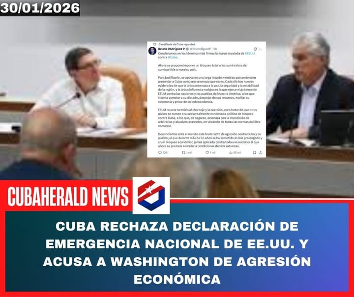 Cuba rechaza declaración de emergencia nacional de EE.UU. y acusa a Washington de agresión económica
