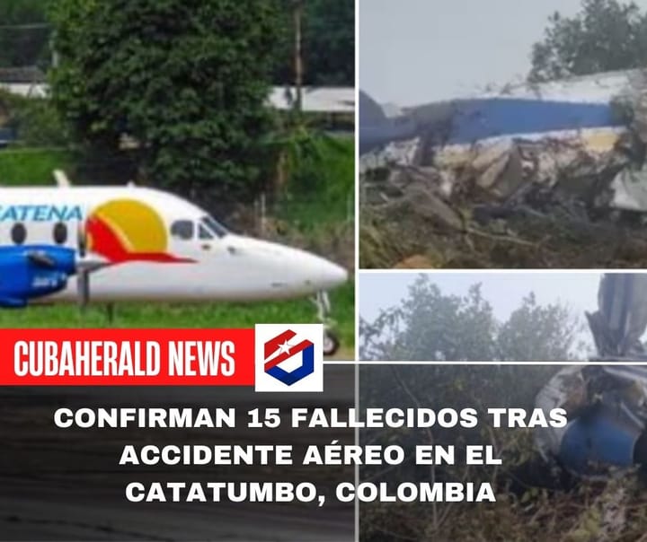 Confirman 15 fallecidos tras accidente aéreo en el Catatumbo, Colombia