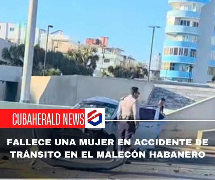 Fallece una mujer en accidente de tránsito en el Malecón habanero
