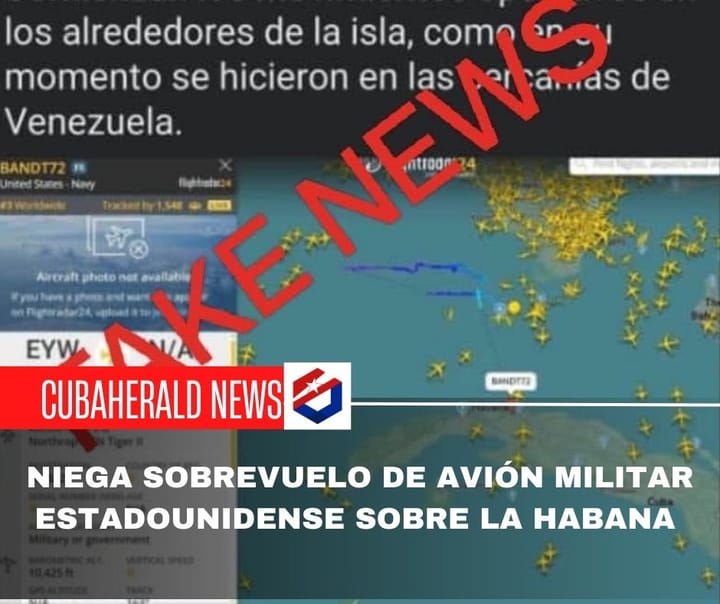 Niegan sobrevuelo de avión militar estadounidense sobre La Habana