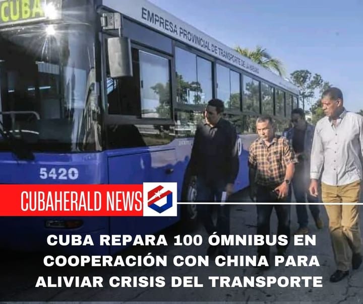 Cuba repara 100 ómnibus en cooperación con China para aliviar crisis del transporte