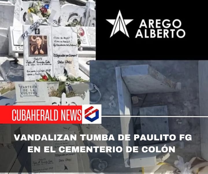 Vandalizan tumba de Paulito FG en el Cementerio de Colón