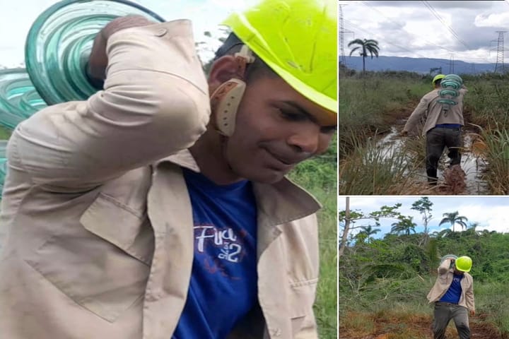 UN LINIERO ANÓNIMO SE CONVIERTE EN SÍMBOLO DE ENTREGA EN MEDIO DE LA CRISIS ELÉCTRICA EN MAYARÍ