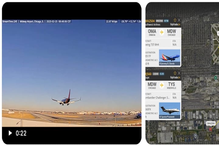 Vuelo de Southwest Airlines evita colisión con jet privado en aeropuerto de Chicago Midway
