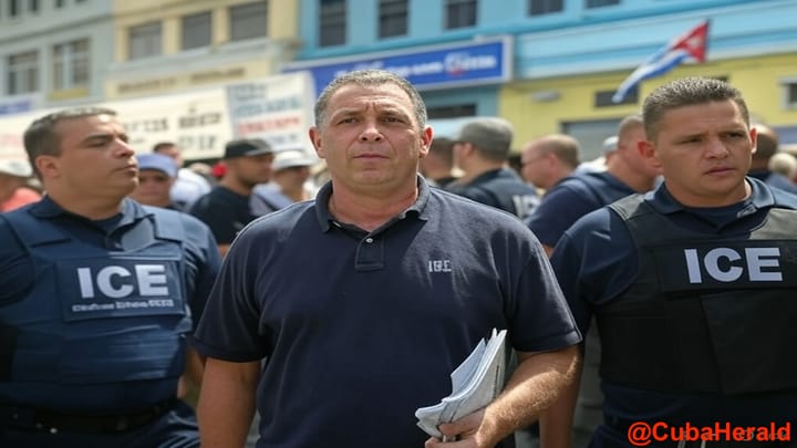 Agentes ICE en operación de seguridad urbana.