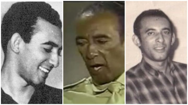 Collage de tres hombres en diferentes etapas de vida