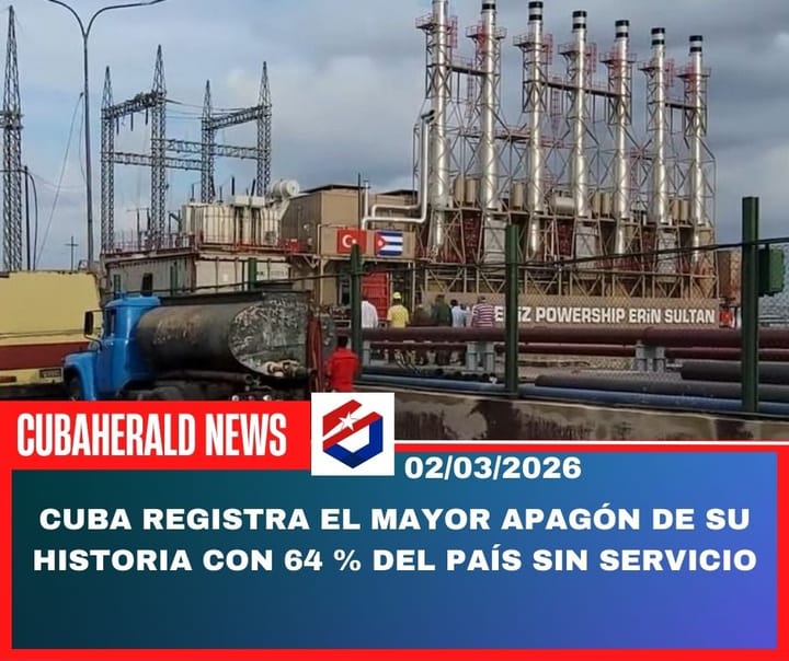 Cuba registra el mayor apagón de su historia con 64 % del país sin servicio